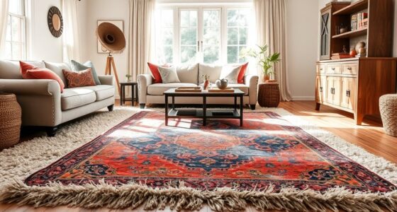 layered rug boho style