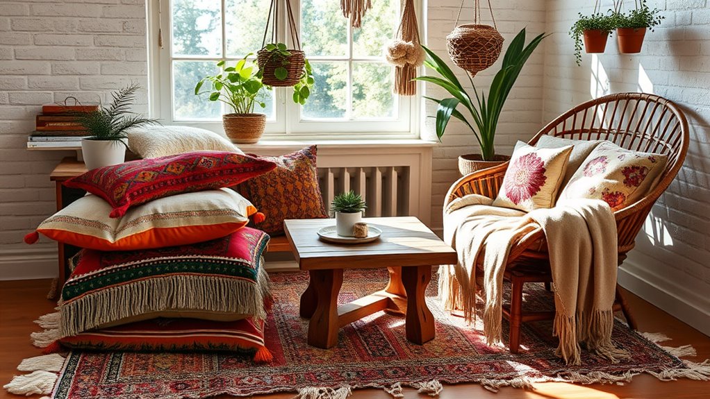 layered rugs and textures