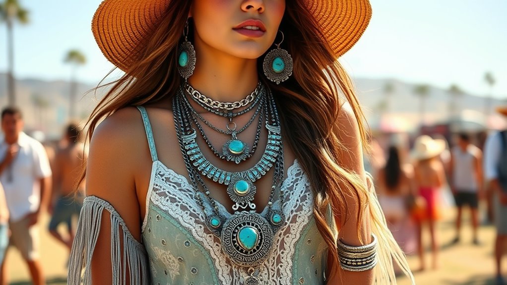 layered statement necklace styling