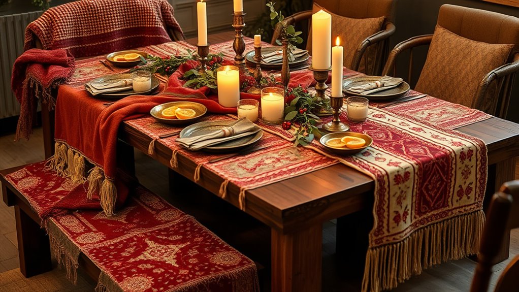 layered textiles create cozy ambiance