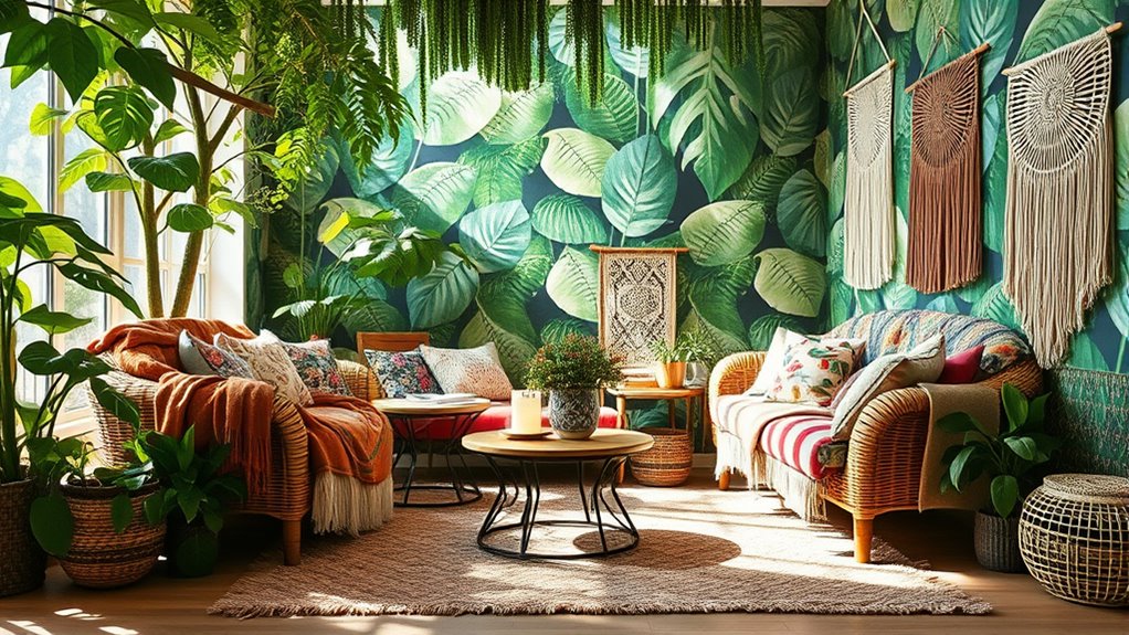 layered textiles create cozy ambiance