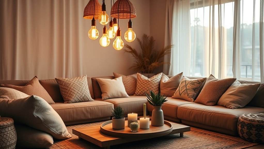 layered warm ambient lighting