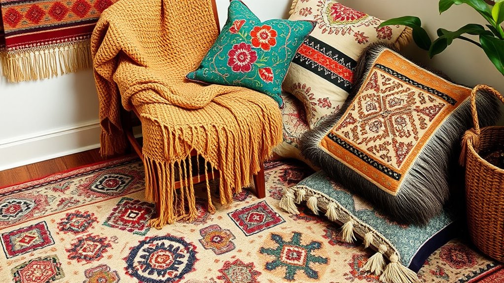layering textiles for coziness