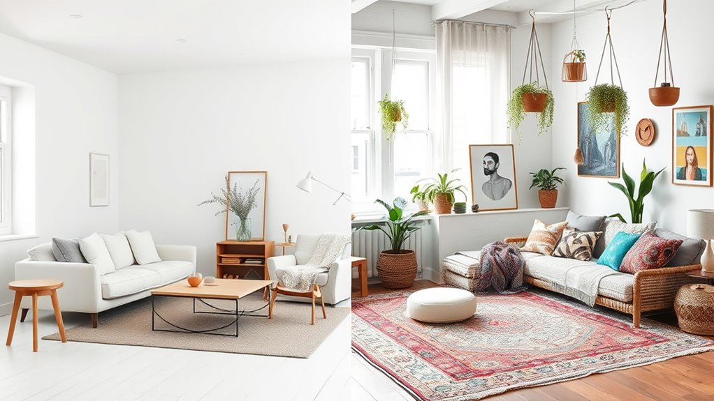 minimalist versus eclectic organization