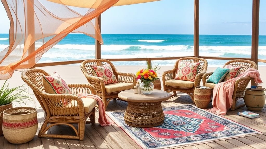 mix eclectic patterned decor