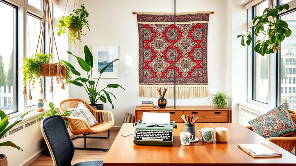 personalized boho workspace design