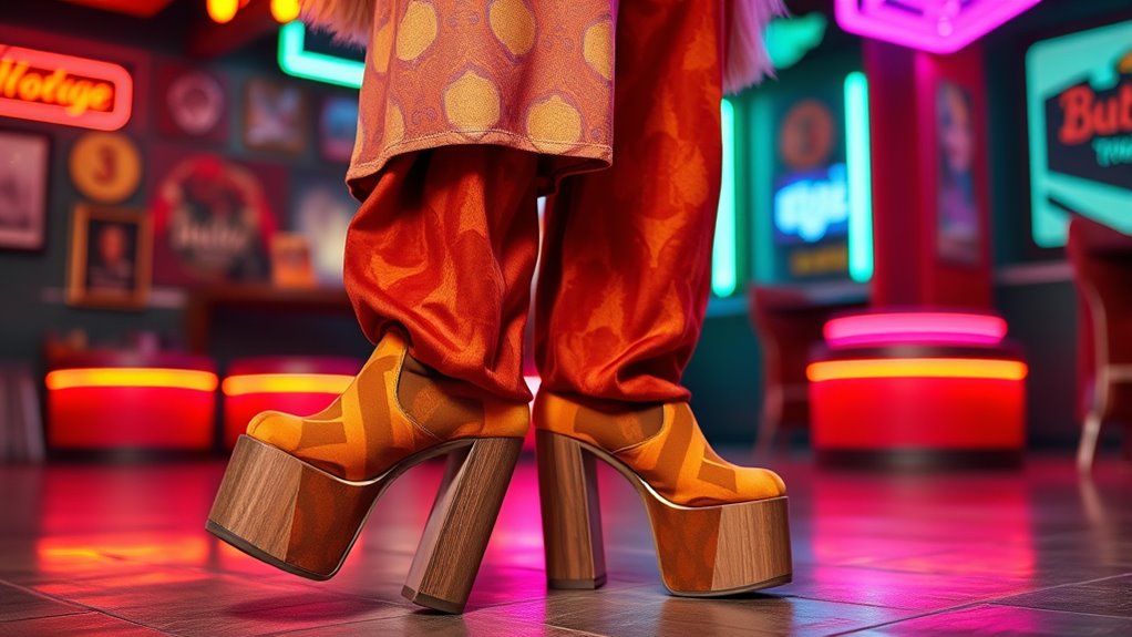 retro inspired platform heels