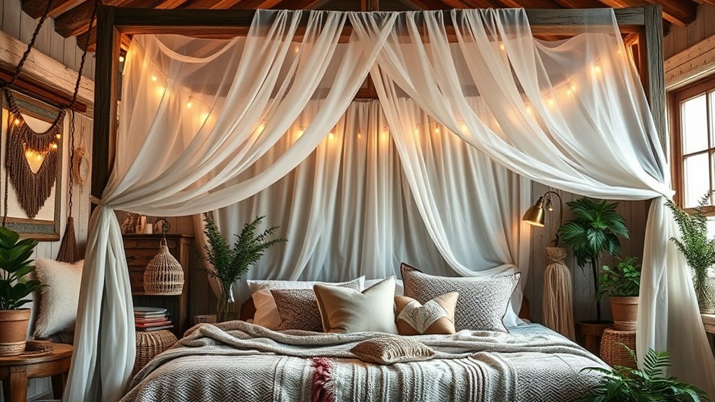 rustic reclaimed wood canopy