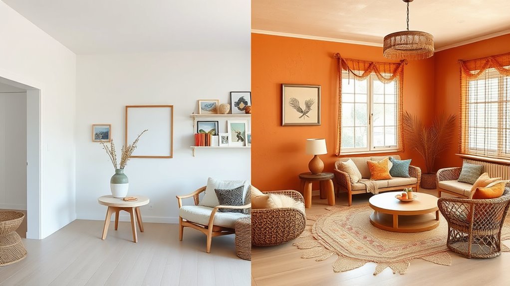 scandinavian minimalism meets boho vibrancy