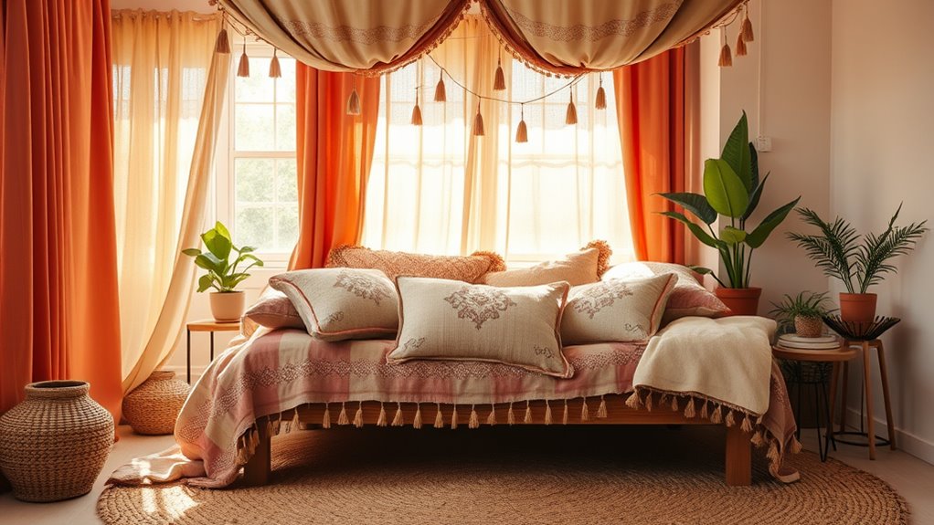 serene bohemian bedroom decor