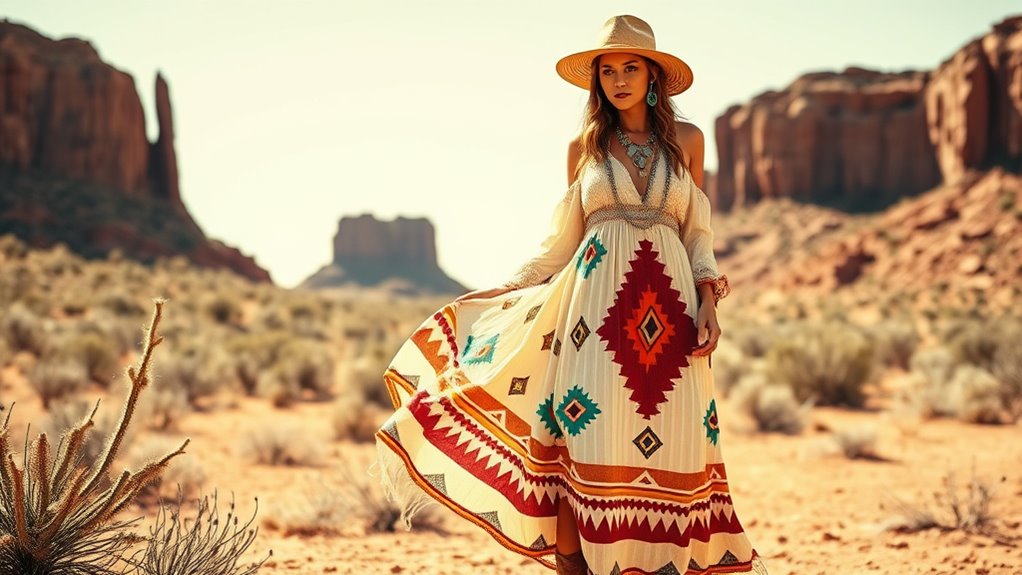southwestern patterned boho style