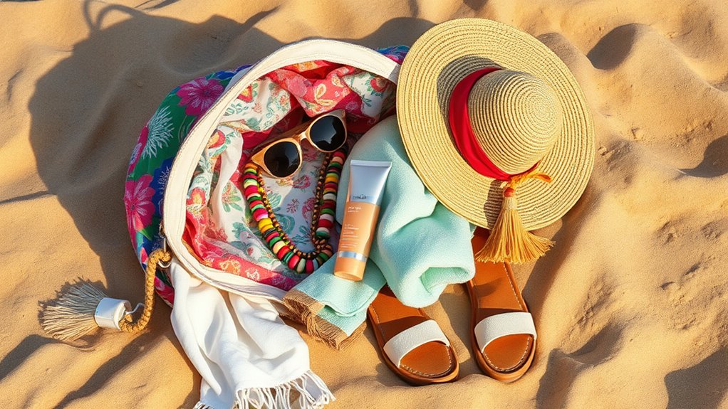 stylish practical beach packing