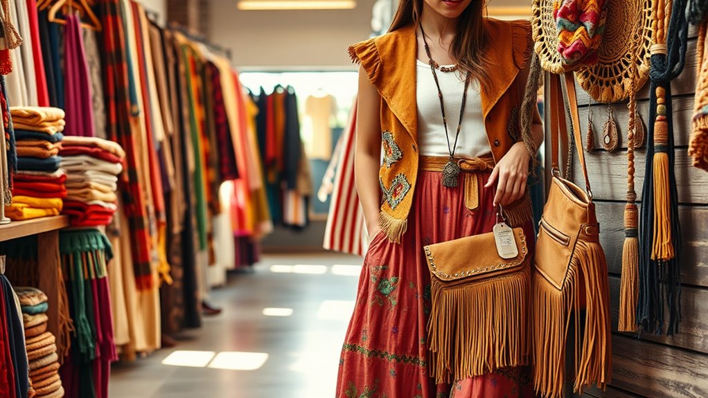 sustainable thrifted boho style