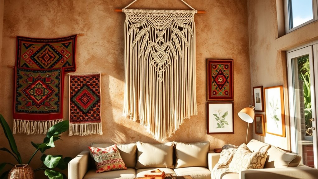 textural fiber knot art