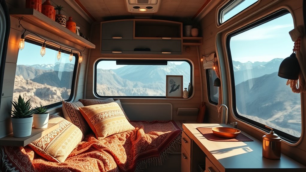 van conversion boho home