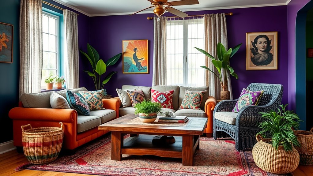 vibrant jewel tone accents