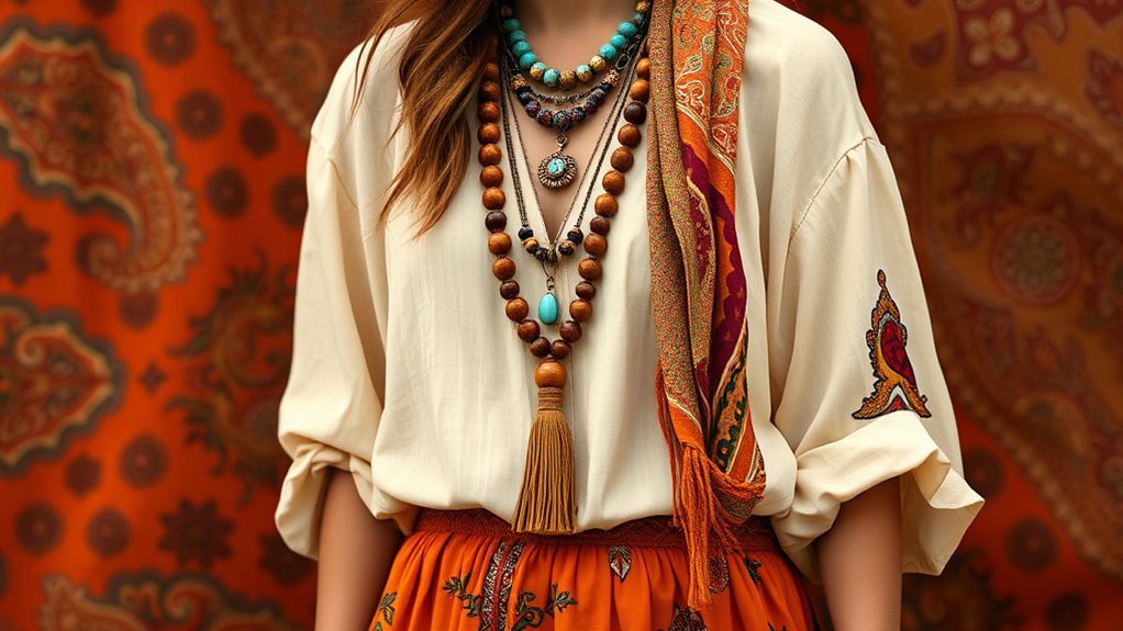 vibrant jewel tone boho accessories