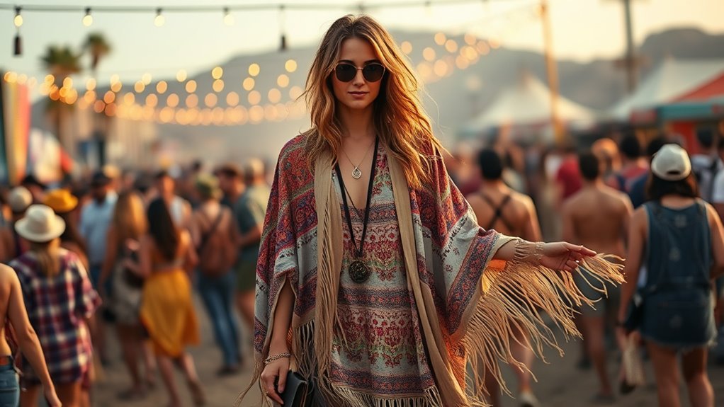 vibrant layered festival attire
