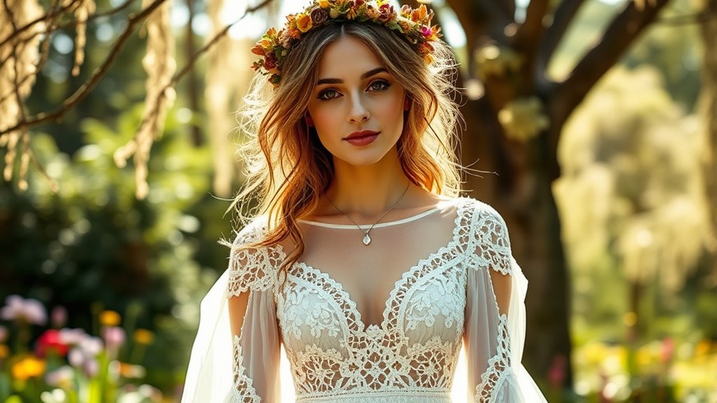 vintage lace floral details