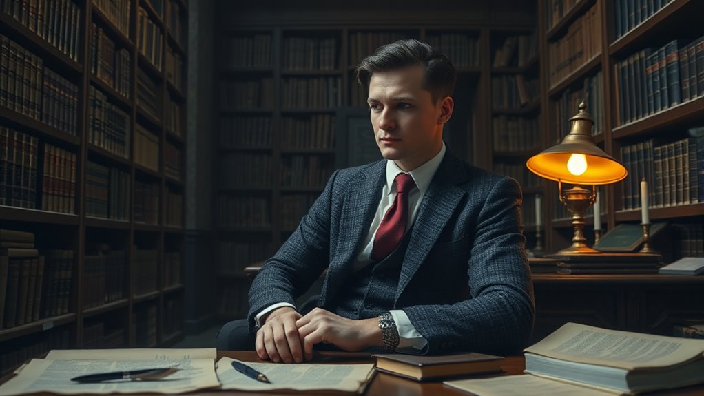 vintage scholarly moody elegance