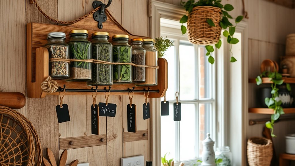 vintage spice jar organization