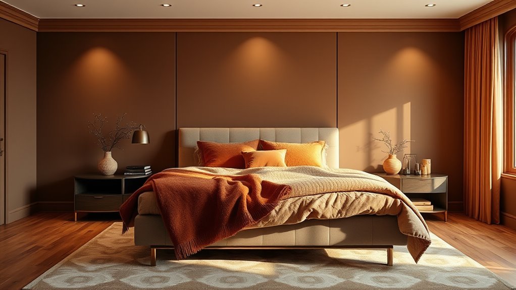 warm cozy bedroom lighting