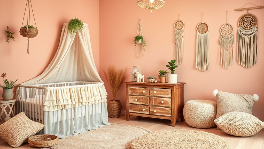 whimsical boho nursery decor