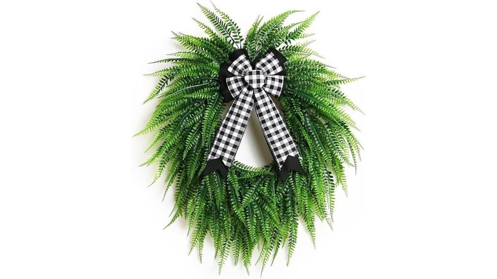 24 inch green fern wreath