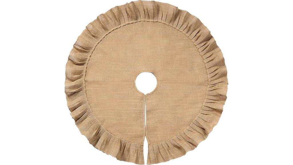 31 inch linen burlap tree skirt