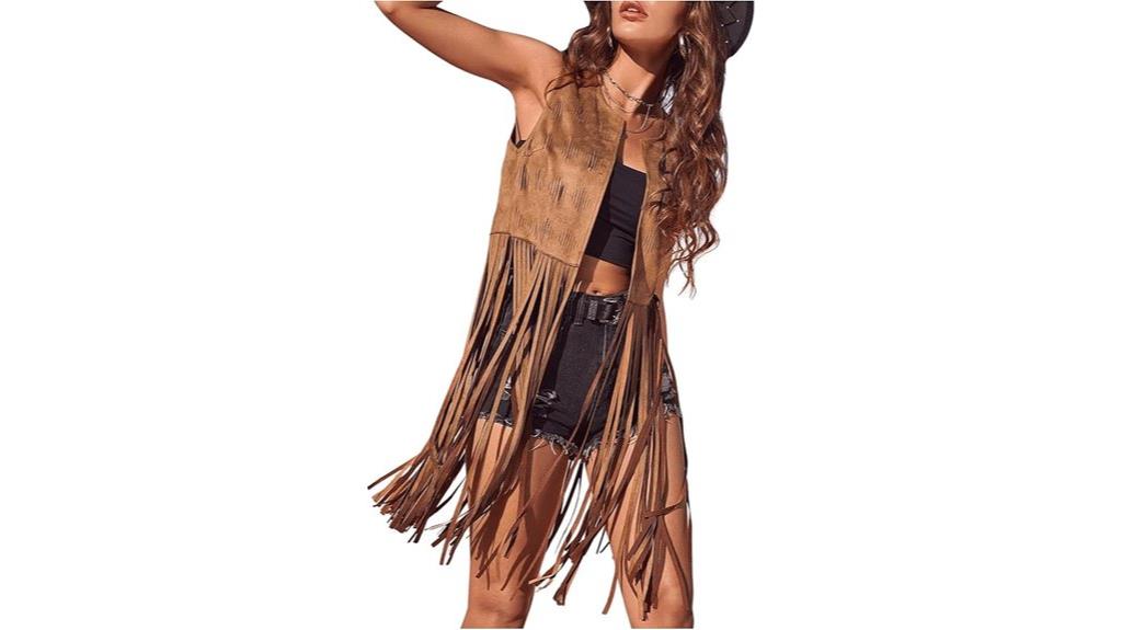 70s hippie tassel vest
