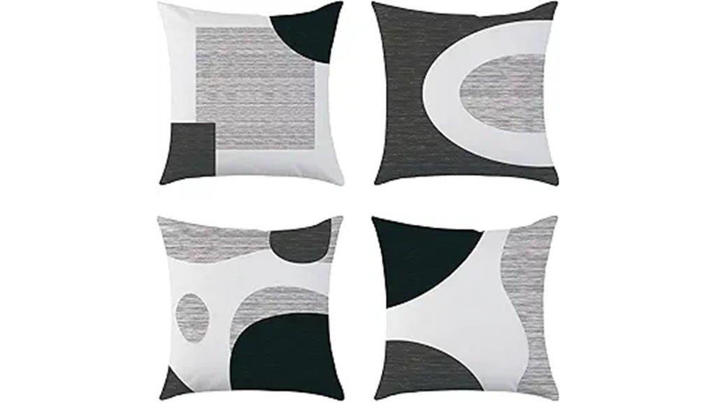 abstract monochrome pillow covers