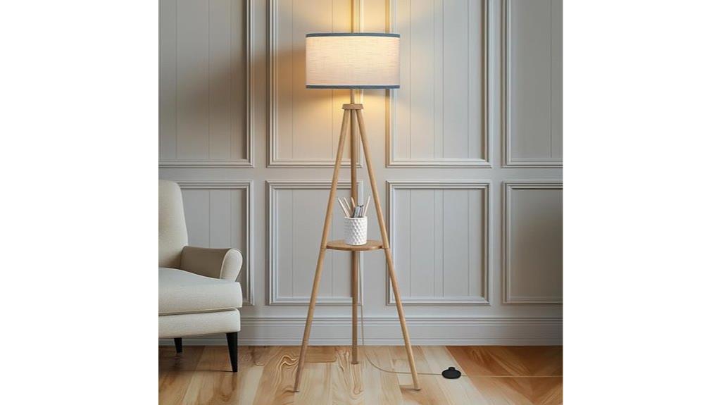 adjustable dimmable wood tripod