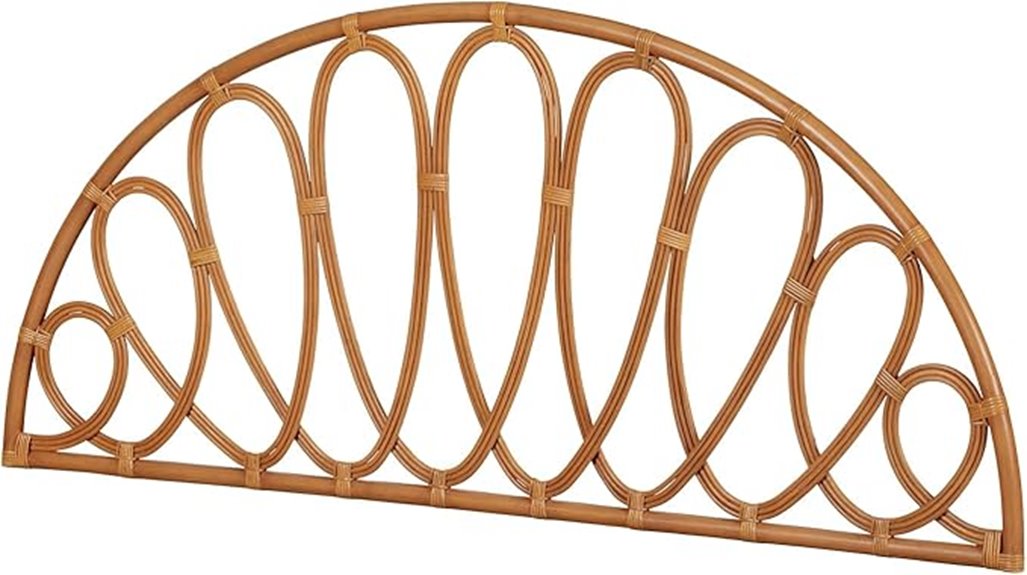 african rattan wall headboard