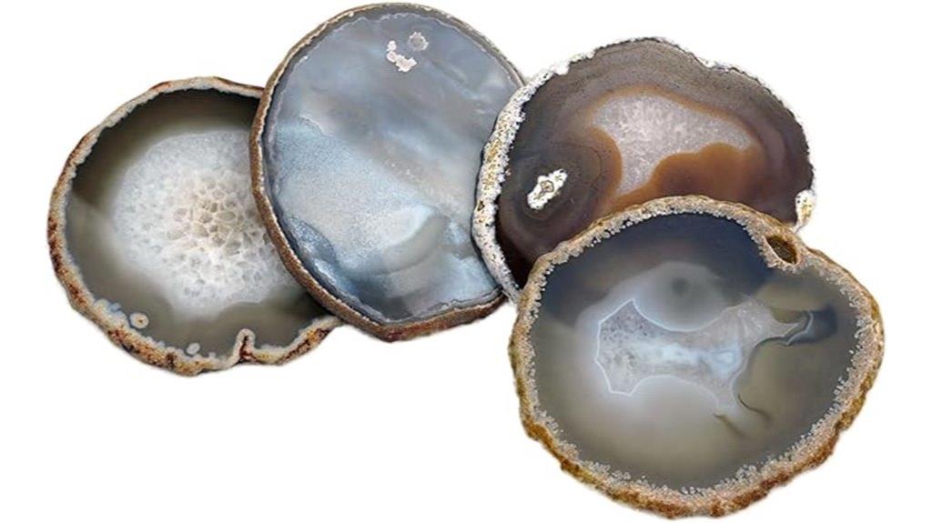 agate coasters set four