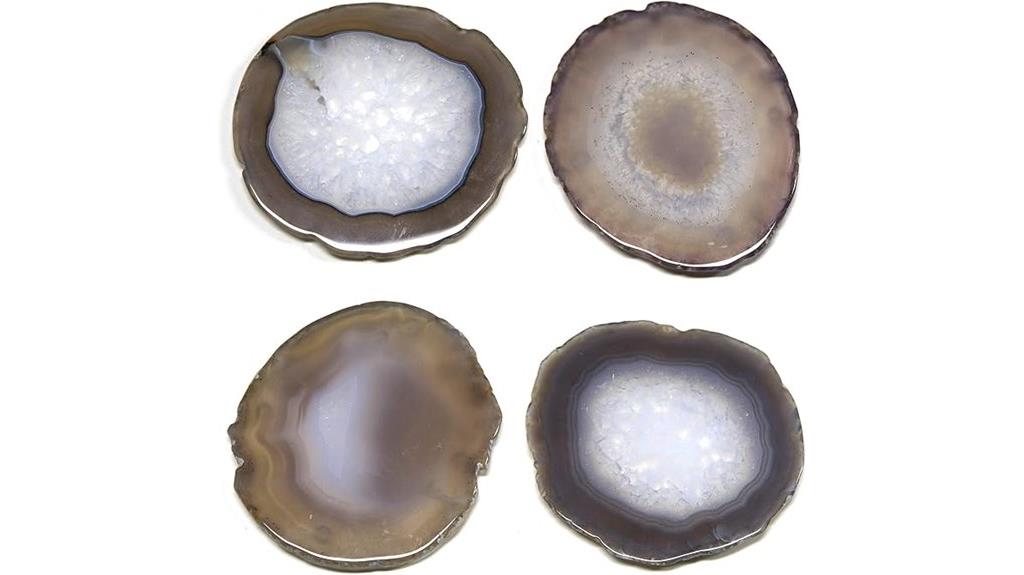 agate geode drink coasters