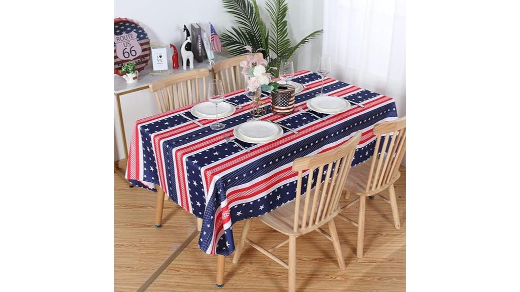 american flag tablecloth decor
