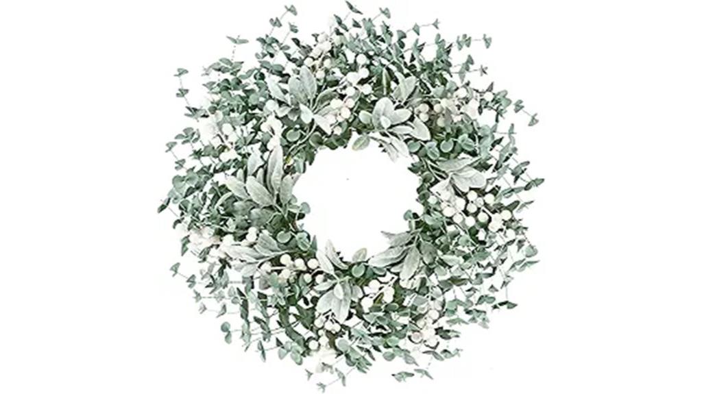 artificial white berries wreath
