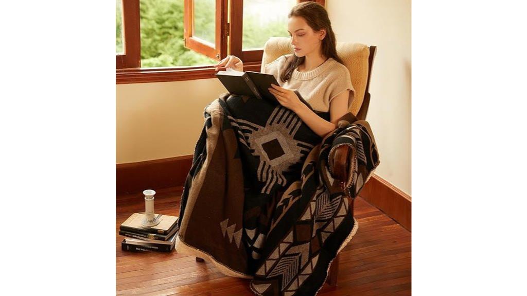 aztec sherpa throw blanket