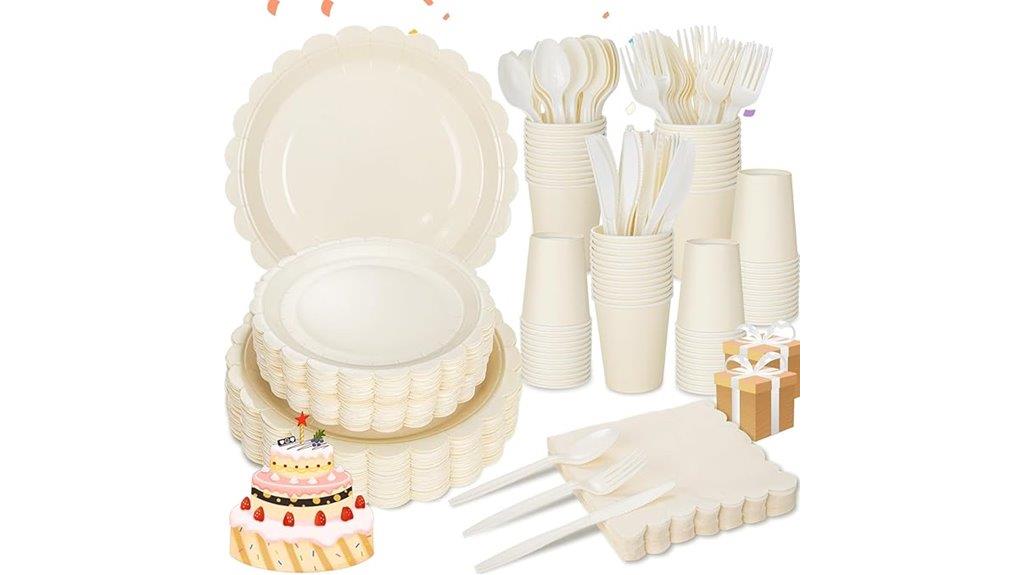 baby shower ivory disposables