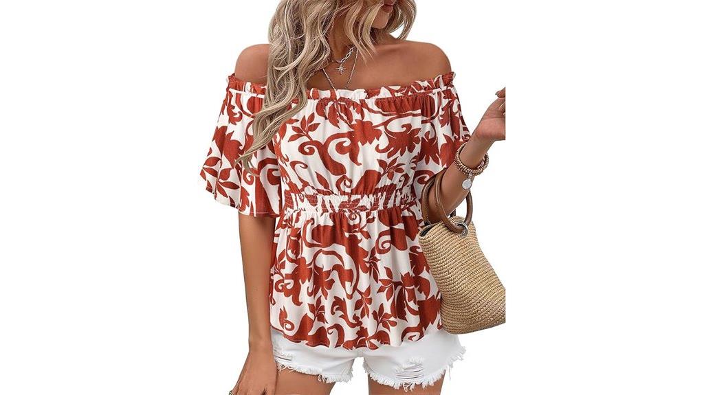 bebonnie off shoulder chiffon blouse