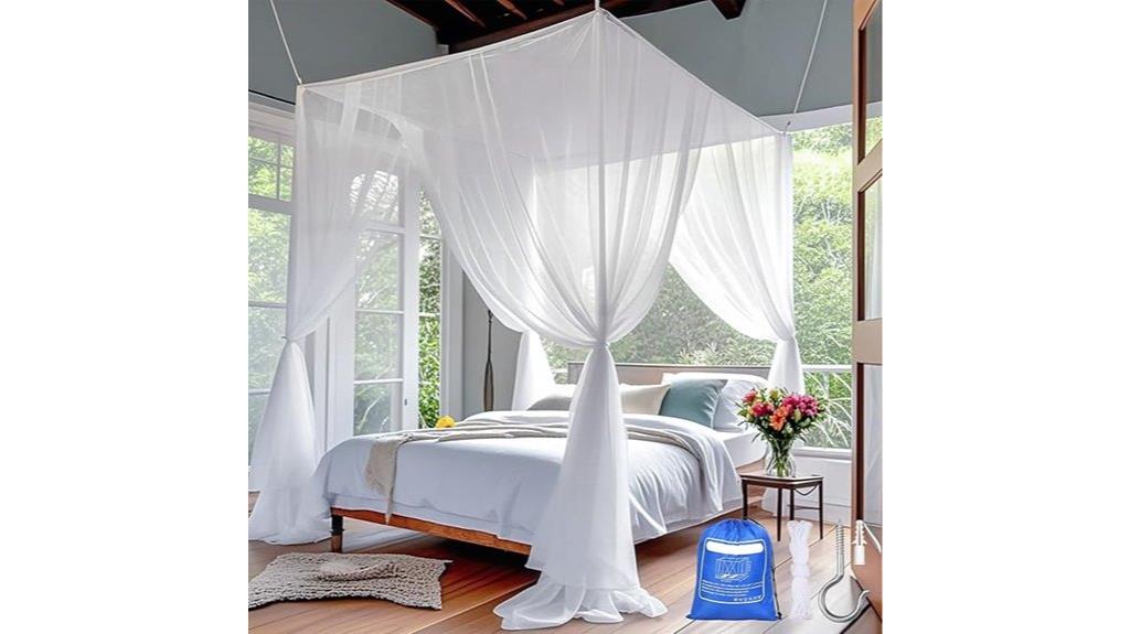 bed canopy with mosquito net