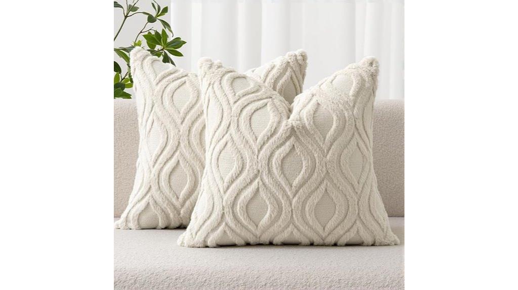 beige 18x18 pillow set