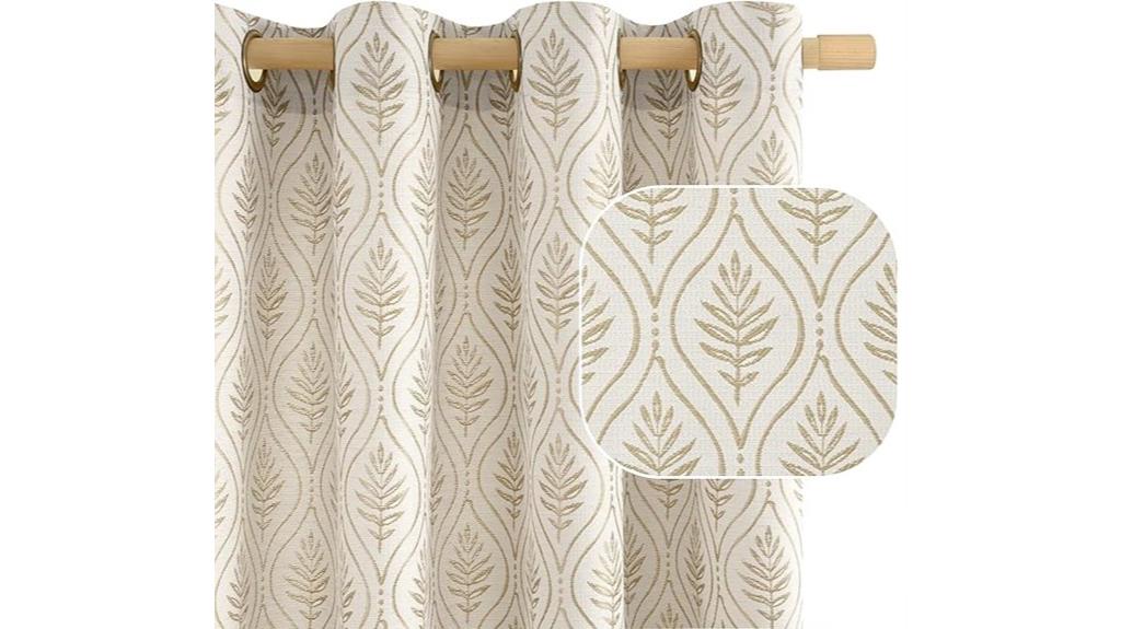 beige linen curtain panels