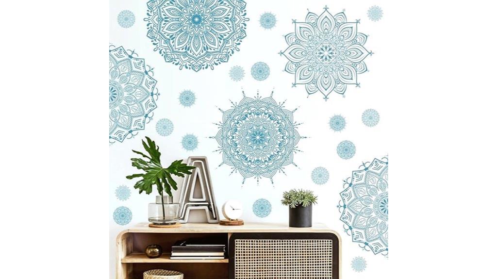 blue mandala wall sticker