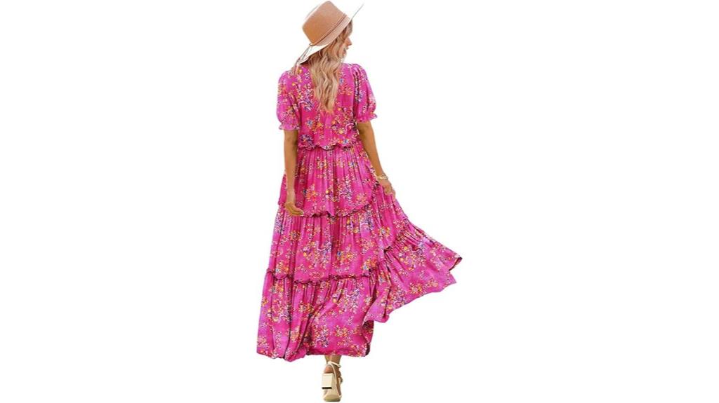 bohemian floral summer maxi
