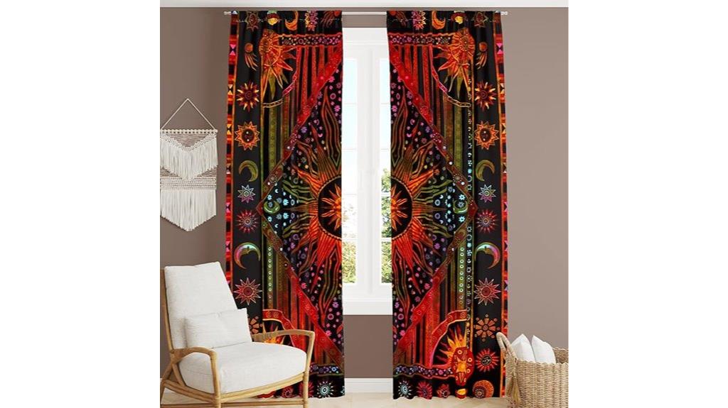 bohemian sun window curtains