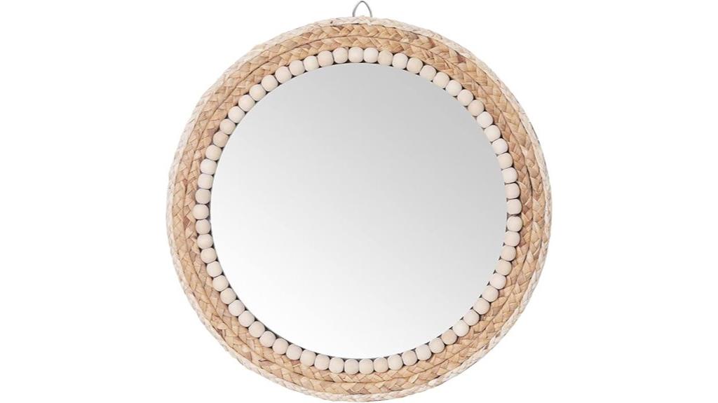 boho 15 inch wall mirror
