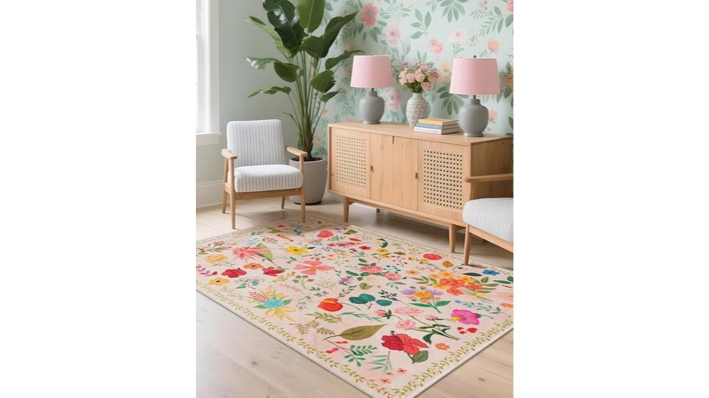 boho 4x6 washable rug