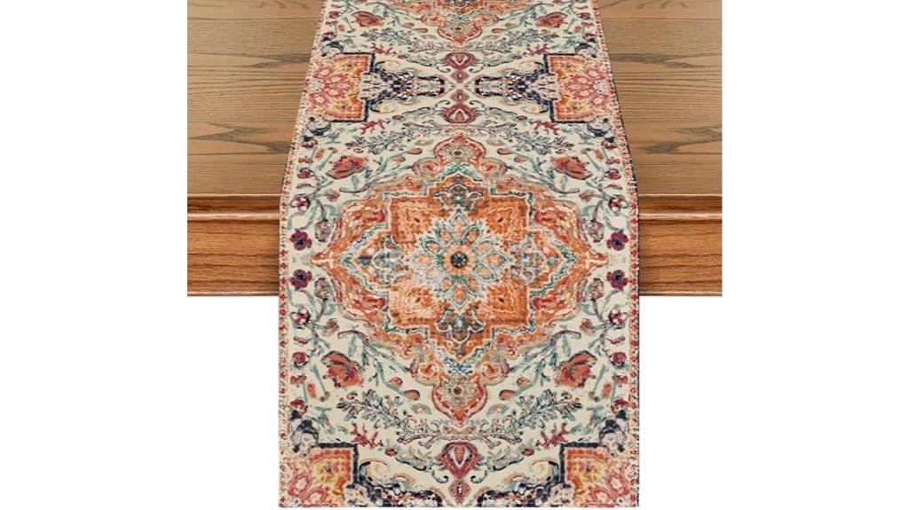 boho artistic table runner