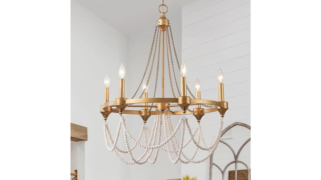 boho beaded chandelier